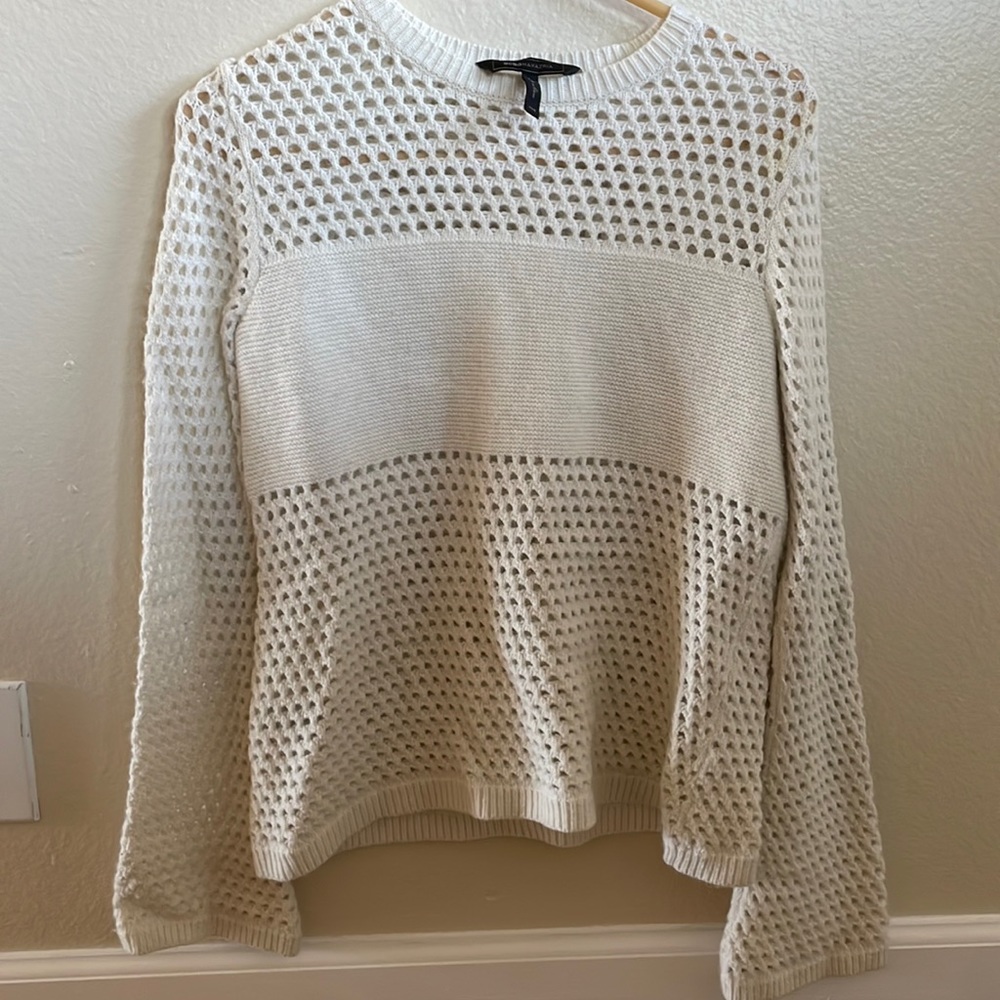 BCBG MAXAZRIA White Knit Sweater